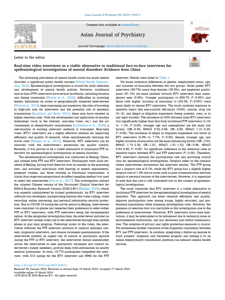 Real-Time Video Interviews As A Viable Alternative To Traditional Face ...