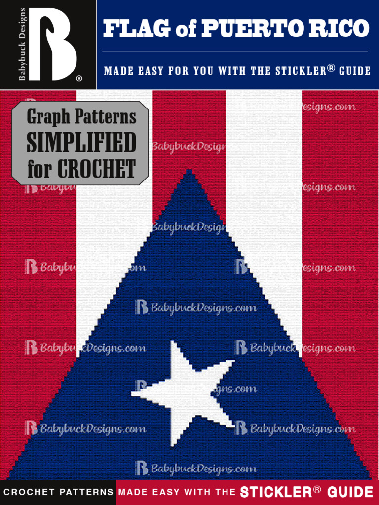 Puerto Rico Flag Crochet Pattern | PDF | Crochet | Knitting