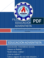 FILOSOFÍA DE LA EDUCACIÓN ADVENTISTA