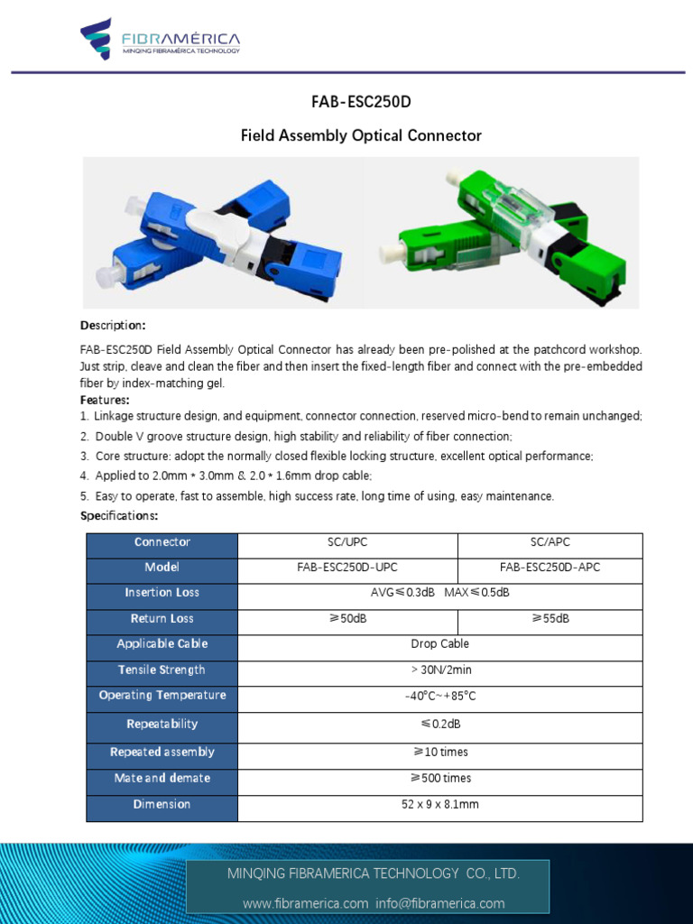 Repairing the FAB-ESC250D Connector | PDF