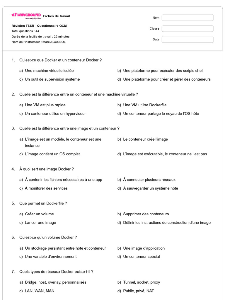 Révision QCM TSSR 2024 | PDF | Enveloppe de protection | Sécurité de la ...