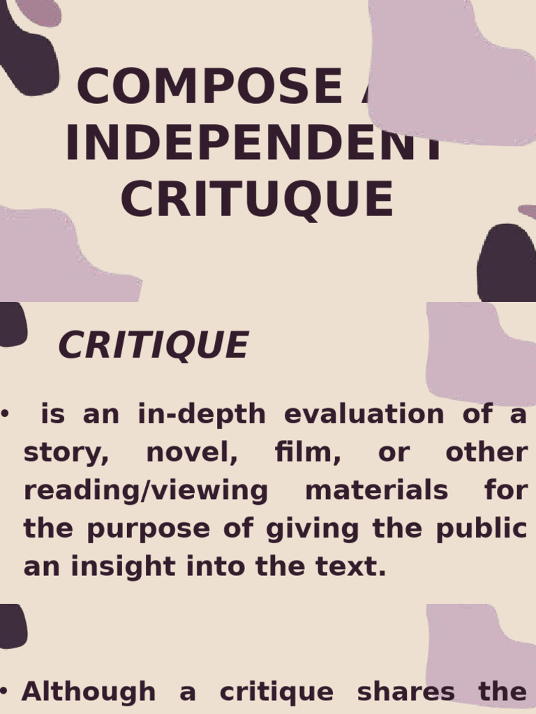 How to Write a Narrative Critique | PDF