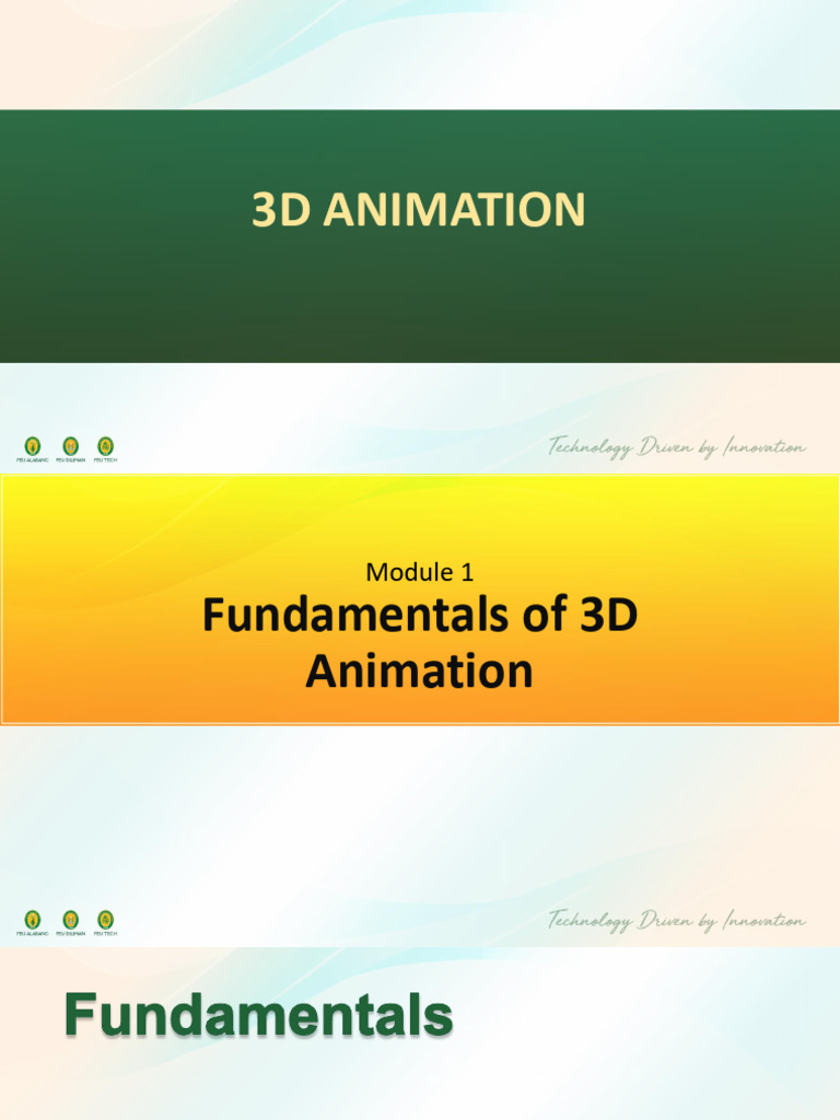 Module 1 Fundamentals of 3D Animation | PDF | 3 D Computer Graphics ...