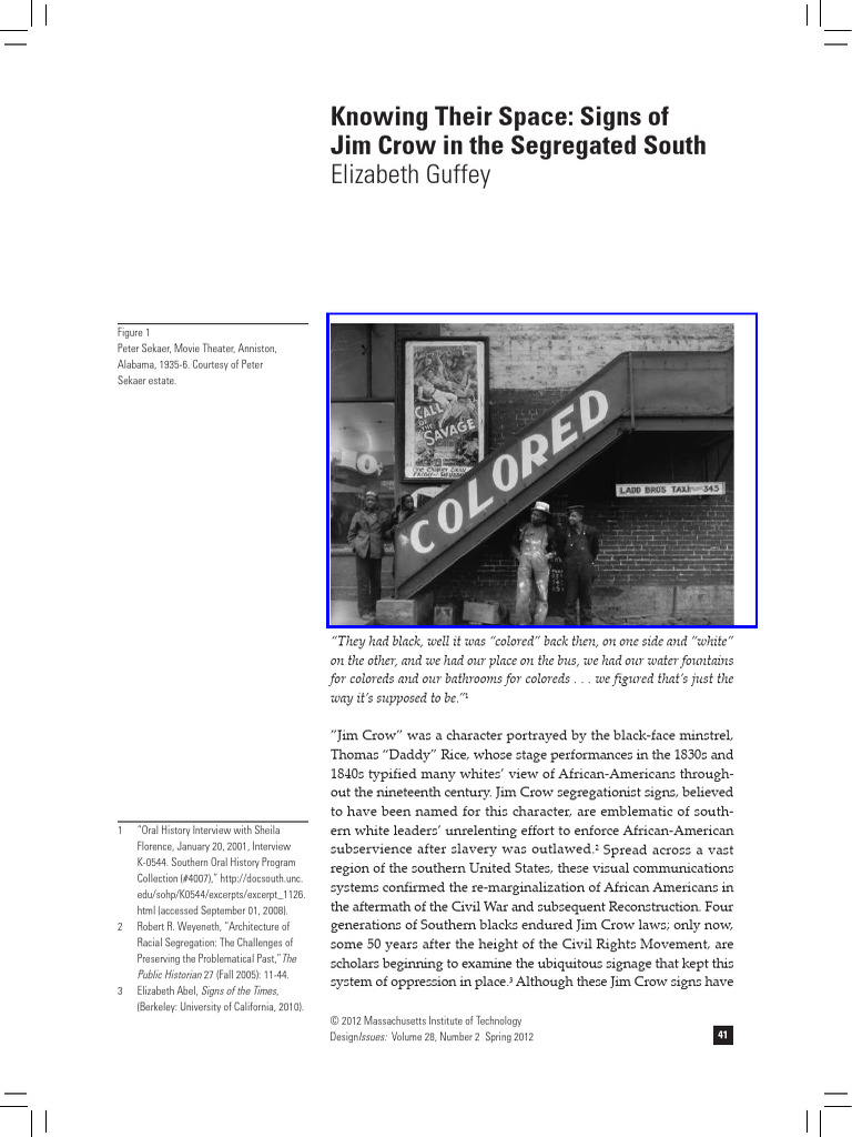 Jim Crow Signs: Design and Segregation | PDF | Jim Crow Laws | Racial ...