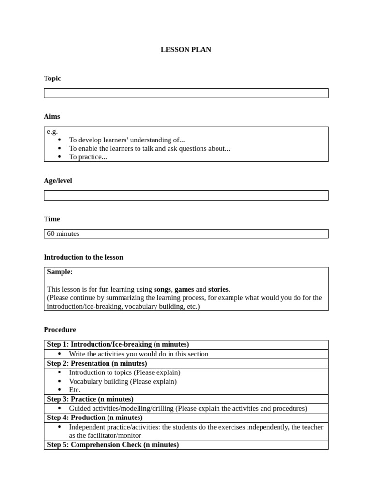 Engaging Lesson Plan Template | PDF
