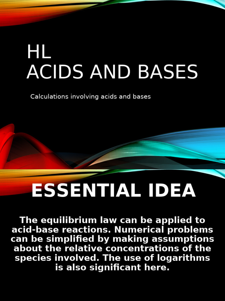 Acid-Base Equilibrium Calculations | PDF | Ph | Acid Dissociation Constant