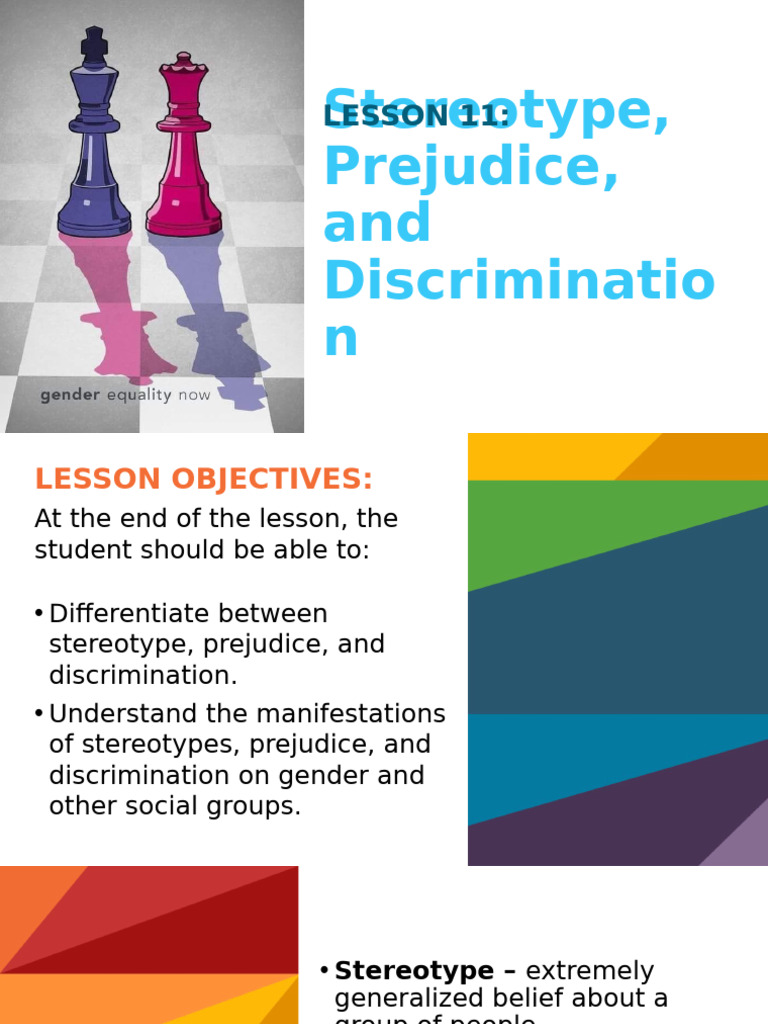 Understanding Stereotypes and Discrimination | PDF | Stereotypes ...