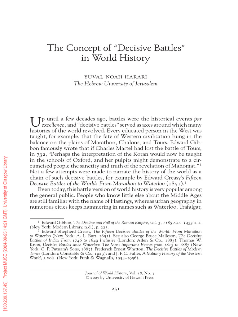 The Concept of Decisive Battles' in World History | PDF | Crusades ...