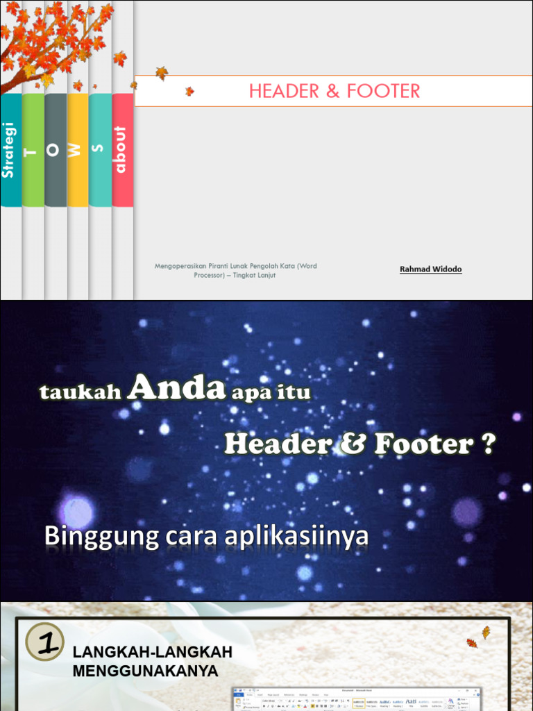 Cara Membuat Header dan Footer di Word | PDF
