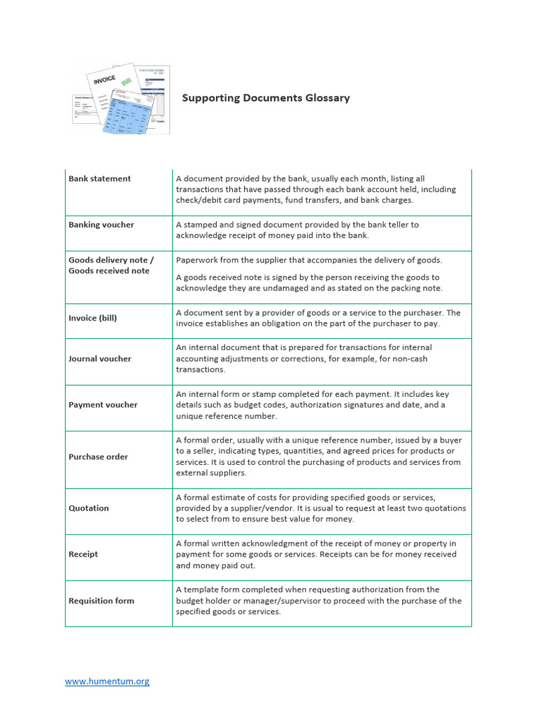 Supporting Documents for Payment | PDF | Receipt | Invoice