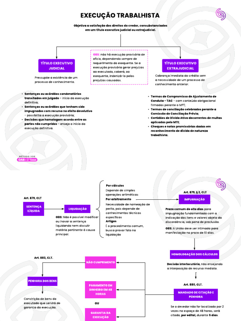 Execução Trabalhista: Títulos e Processos | PDF