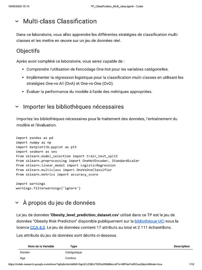 TP Multi-Class Classification | PDF