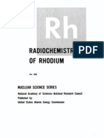 The Radio Chemistry of Rhodium(Rh).US AEC