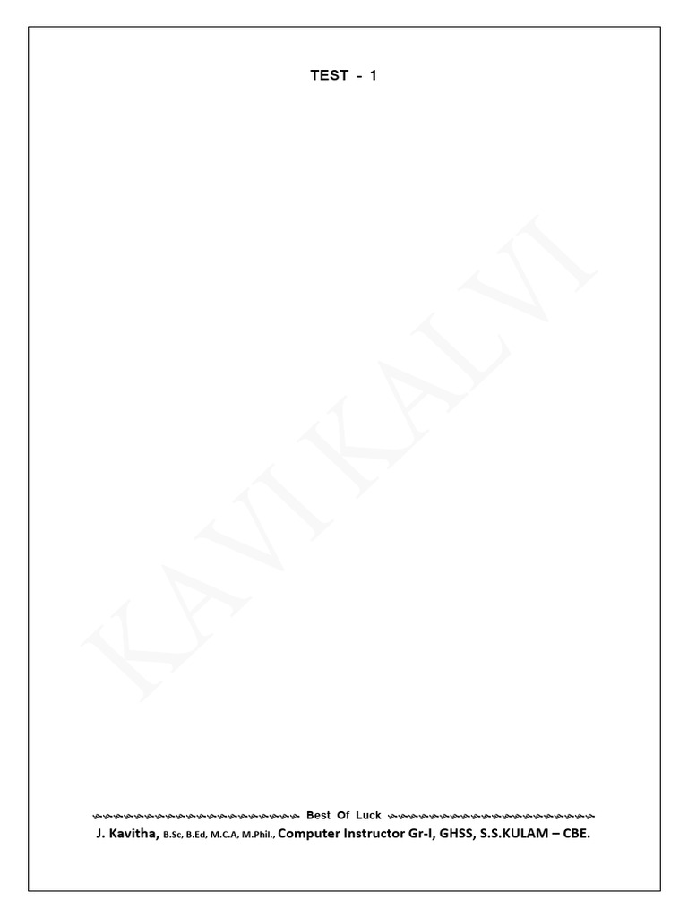 Class 12 Computer Science Test Papers | PDF | Parameter (Computer ...