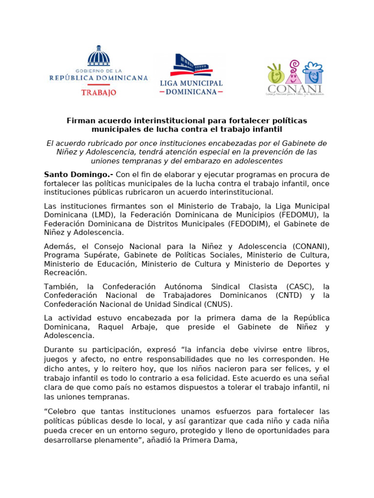 NP Firman Acuerdo Interinstitucional para Fortalecer Políticas ...