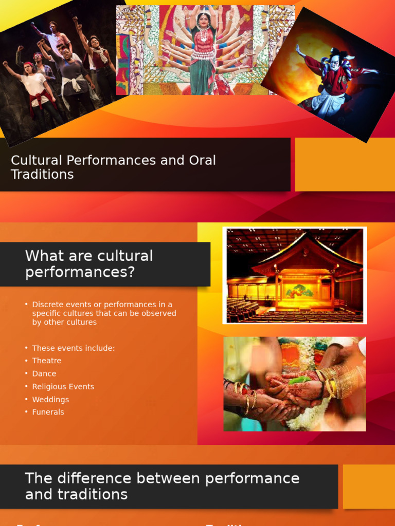 Cultural Performances and Oral Traditions | PDF