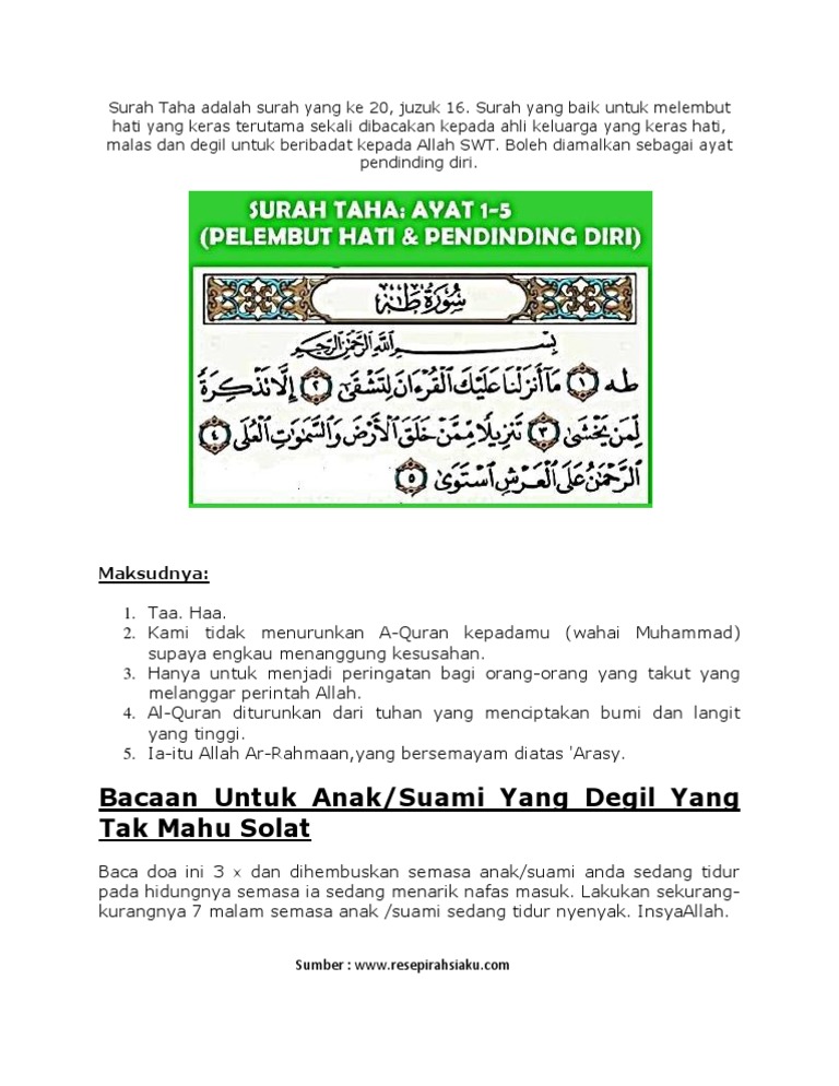 Surah Taha | PDF