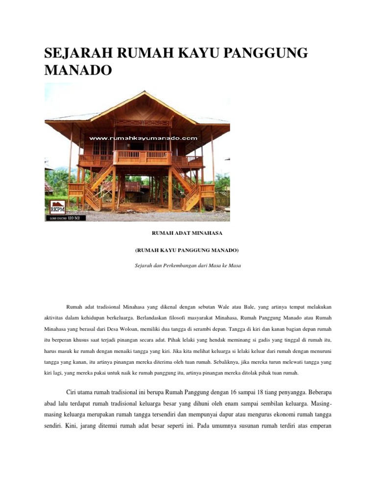 580 Gambar Rumah Adat Manado Terbaru