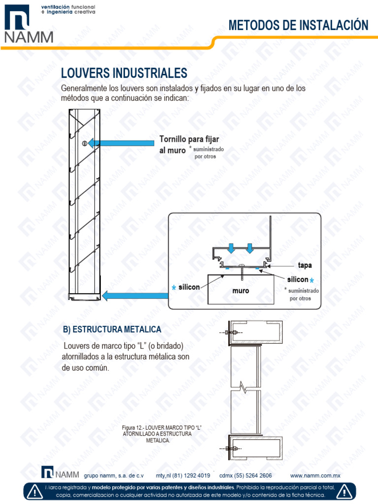 Instalación de Louvers Industriales | PDF
