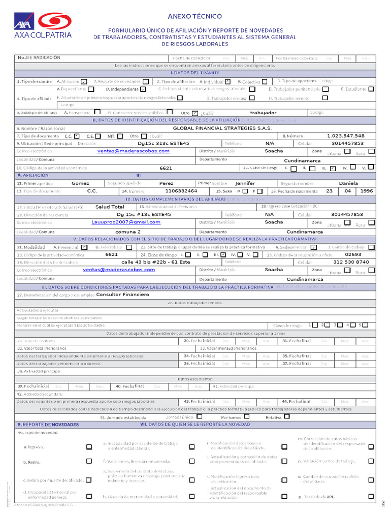 Consultor Financeiro em Soacha, Cundinamarca | PDF