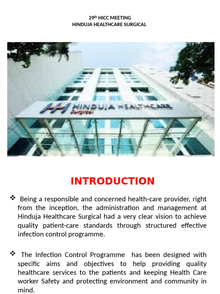 HICC Infection Control Overview | PDF | Surgery | Hospital Acquired ...