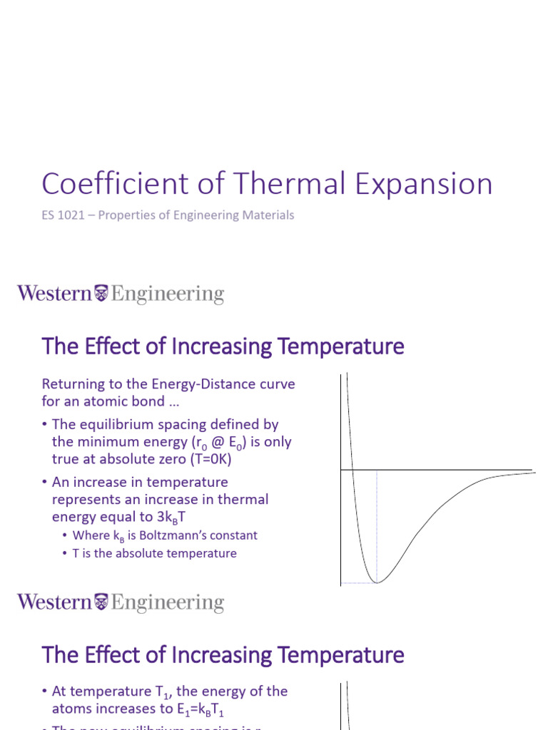 12 - Coefficient of Thermal Expansion | PDF | Thermal Expansion ...