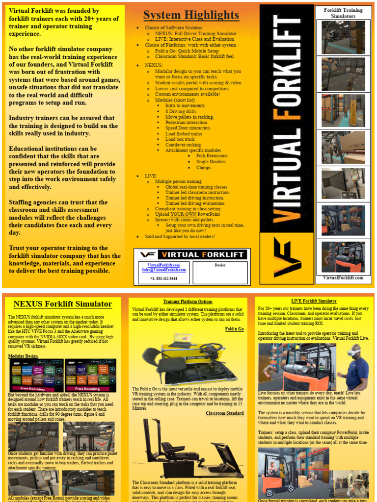 Forklift Simulator Training Solutions | PDF | Forklift | Virtual Reality