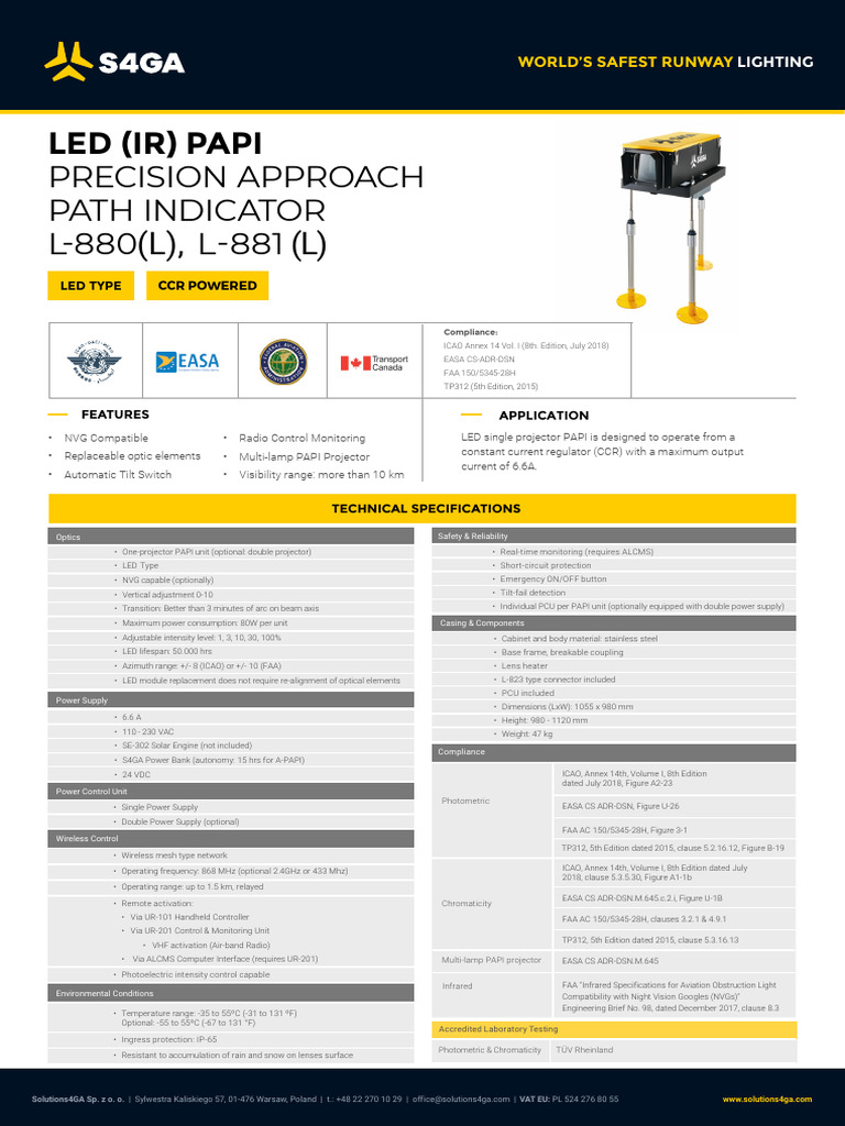 S4GA LED PAPI Technical Overview | PDF | Electronics