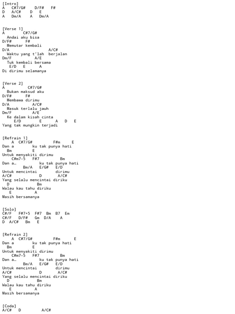 Makna Lagu "Andai Aku Bisa" Chrisye | PDF