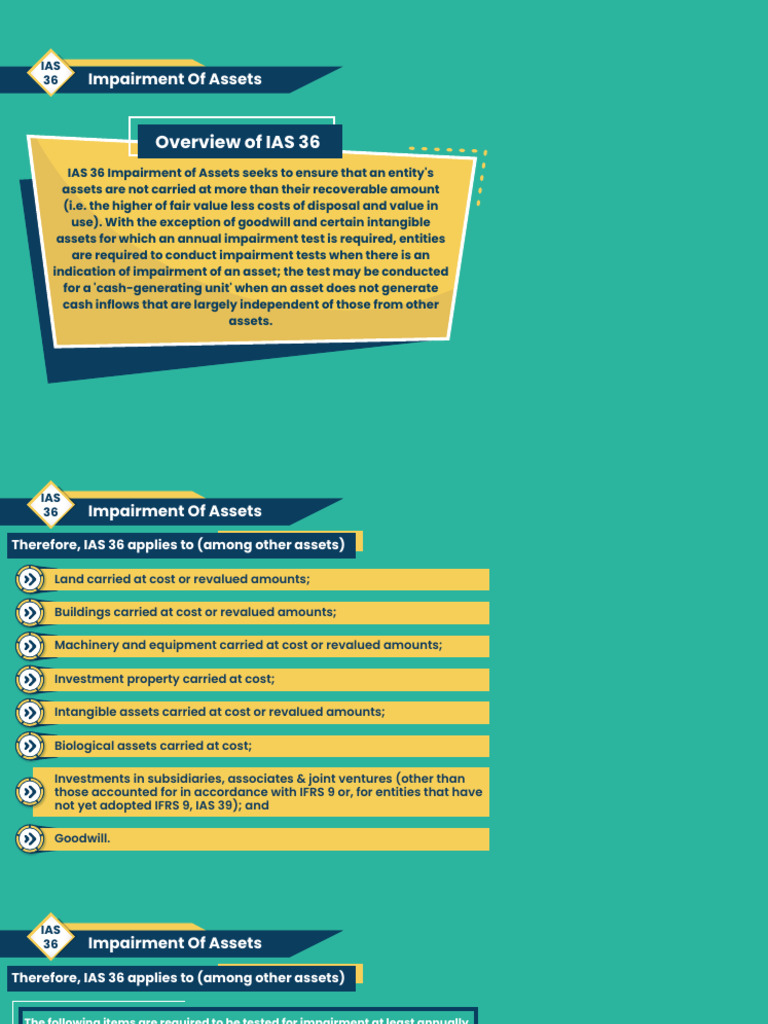 IAS 36: Impairment of Assets Overview | PDF | Fair Value ...