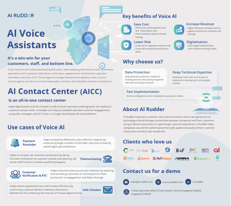 AI Rudder Voice Assistants & AICC | PDF | Call Centre | Artificial ...