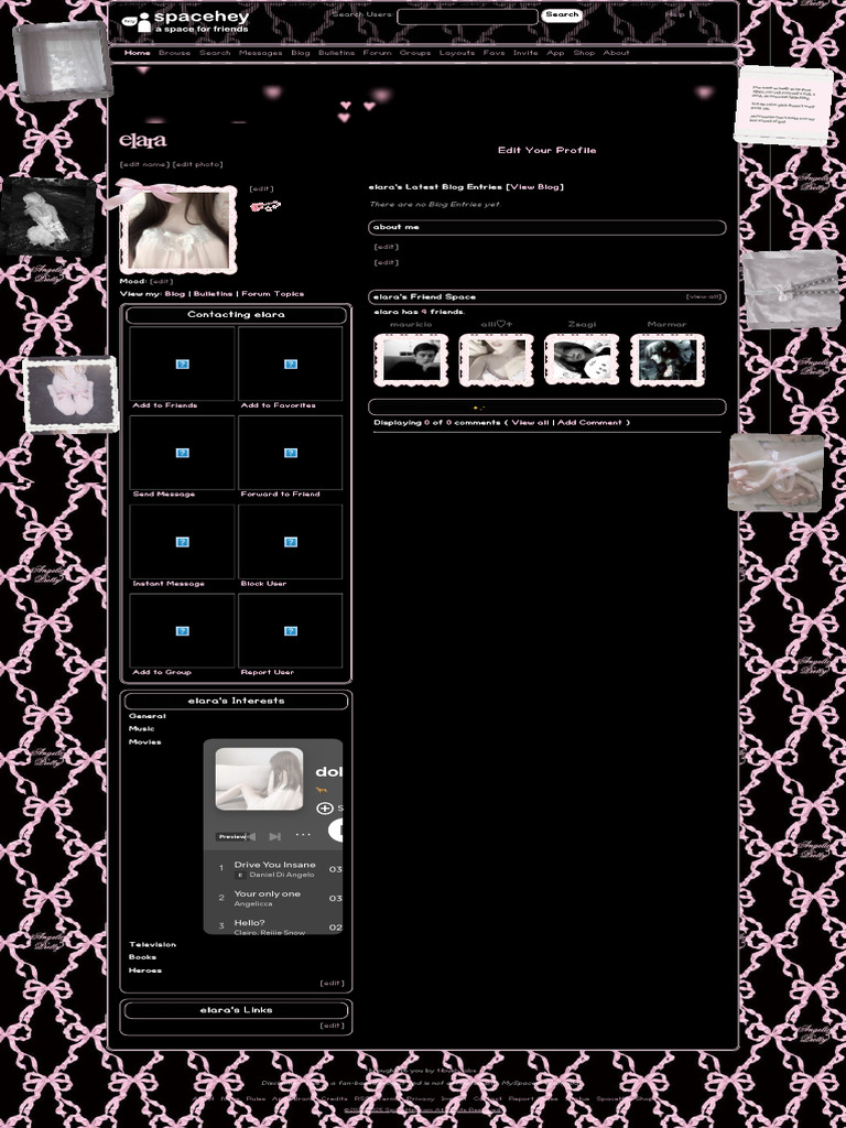 Elara's Profile SpaceHey 4 | PDF | Computer Mediated Communication ...