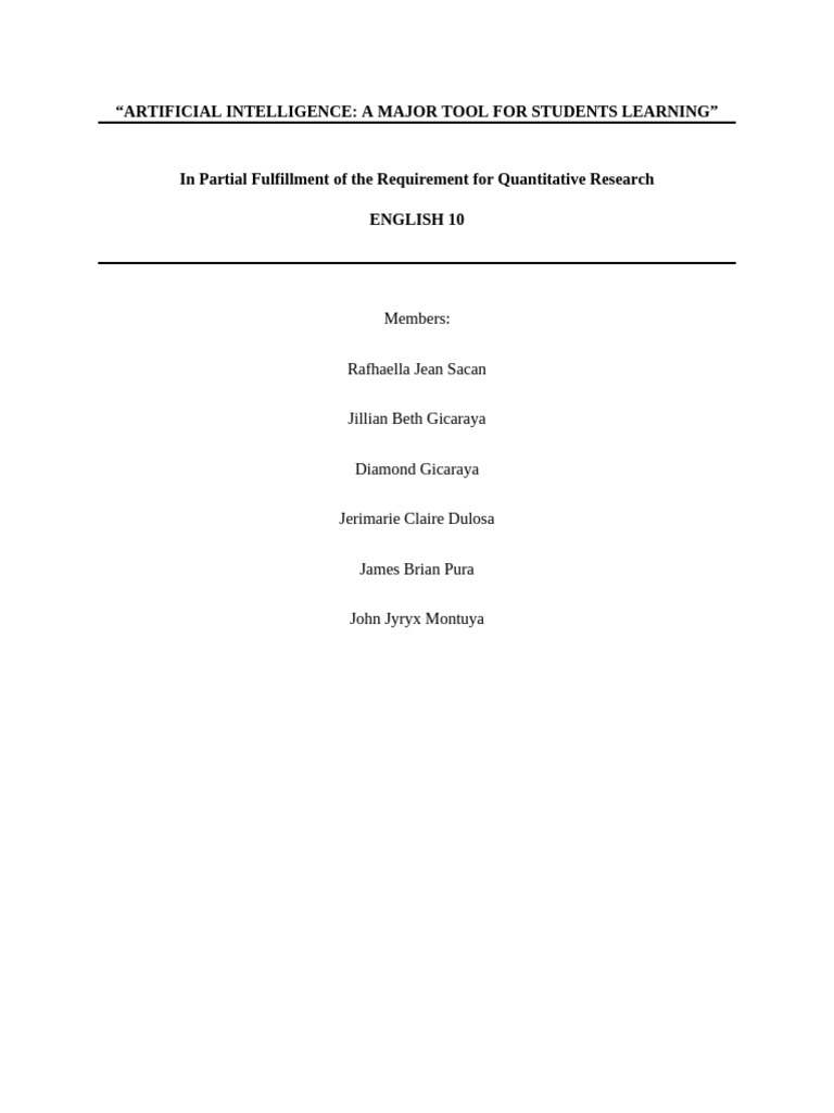 AI as a Learning Tool for Students | PDF