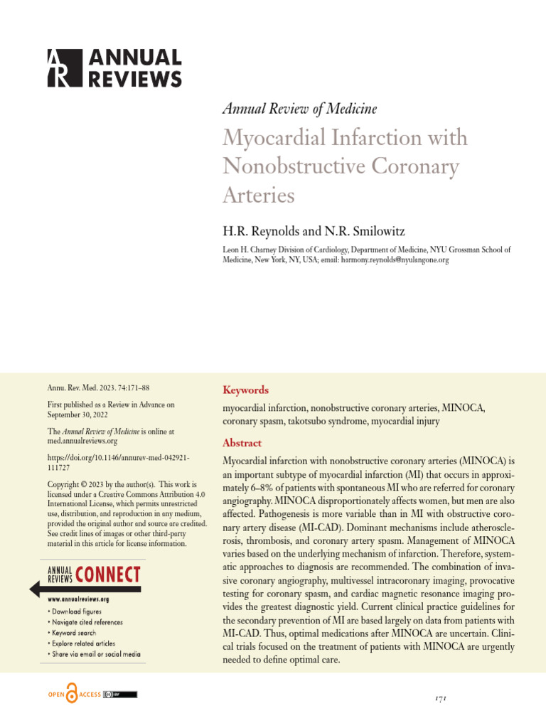 Minoca 2 | PDF | Myocardial Infarction | Atheroma