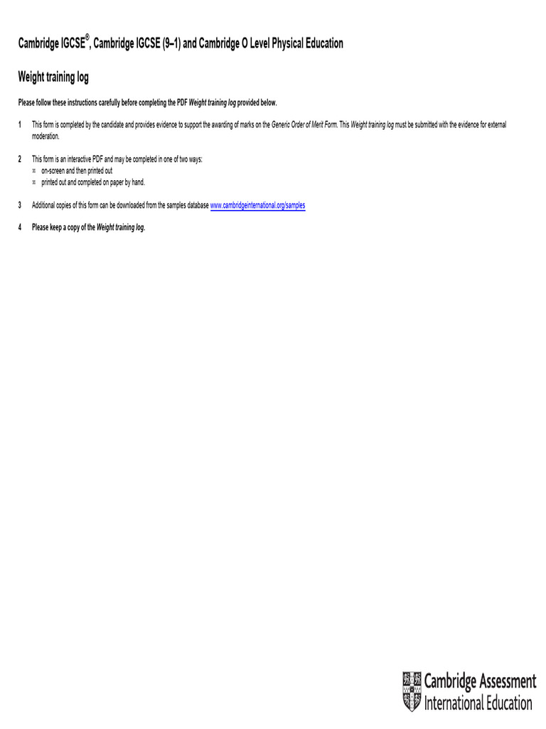 Weight Training Log Sheet | PDF | Strength Training | Physical Exercise