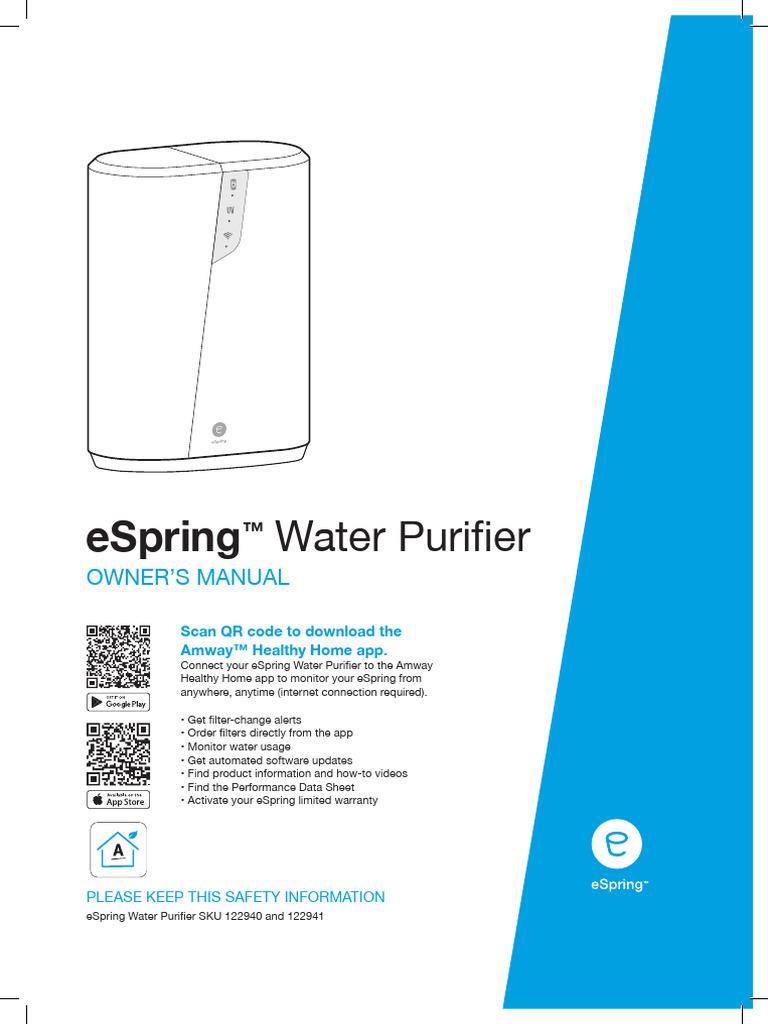 eSpring Water Purifier Owner's Manual | PDF | Tap (Valve) | Plumbing