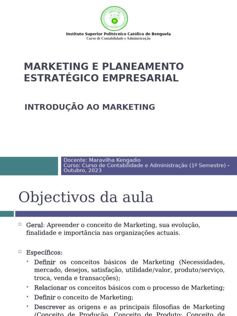 Introdução ao Marketing e Estratégias | PDF | Marketing | Mercado ...