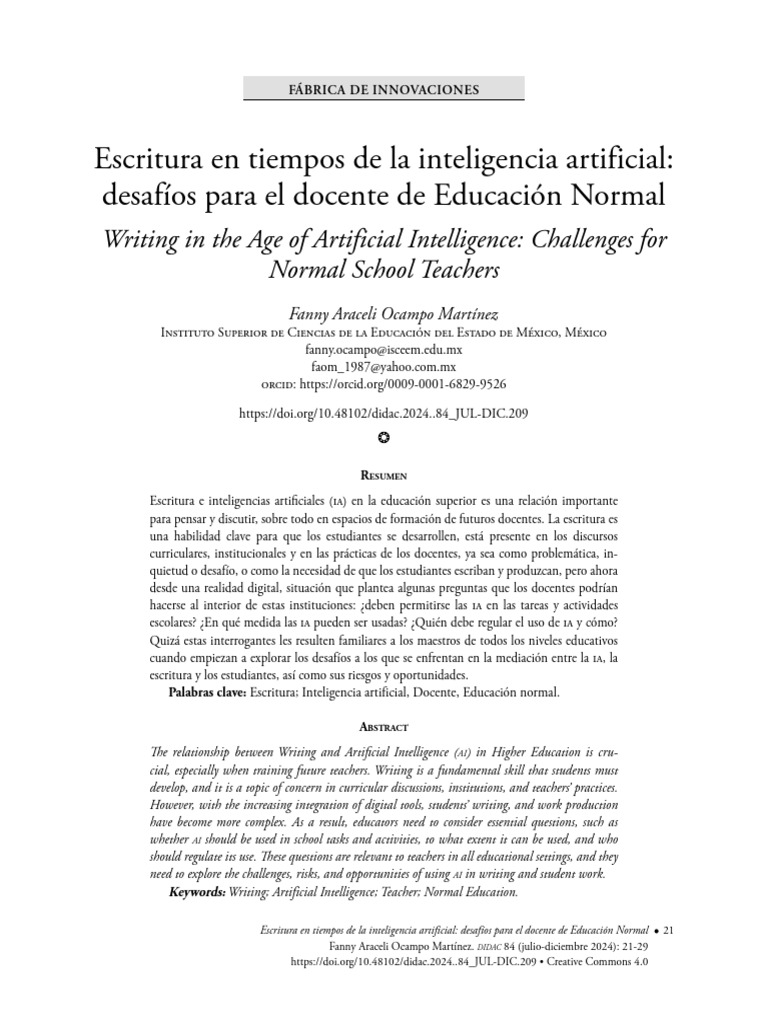 Desafíos de IA en la Escritura Académica | PDF | Inteligencia ...