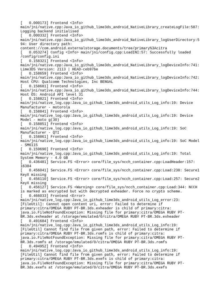 Citra Emulator Log Errors on Android | PDF | Computer Engineering ...