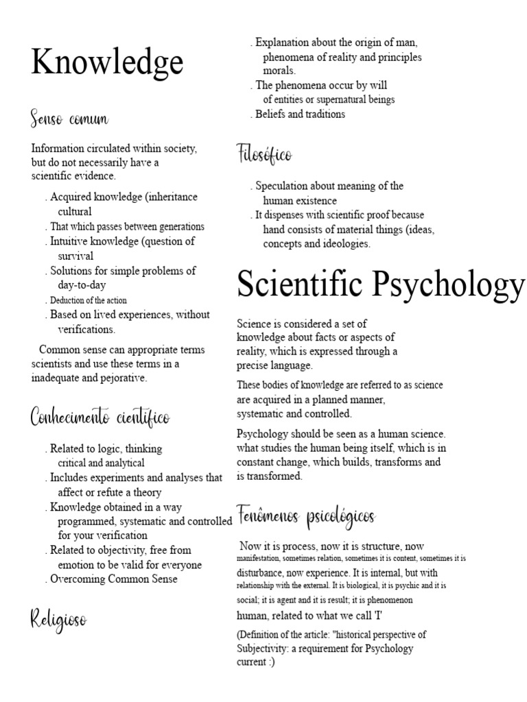 Overview of Psychology and Ethics | PDF | Science | Knowledge