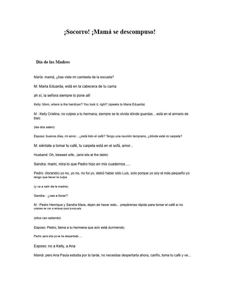 teatro día de las madres | PDF