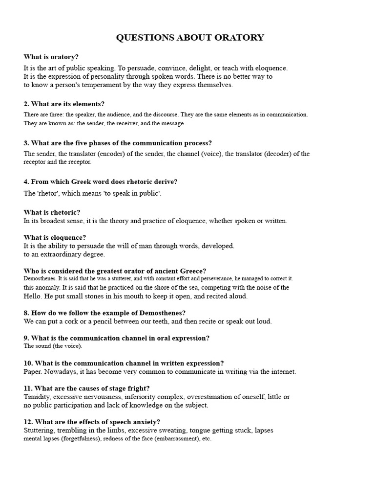 Understanding Oratory and Rhetoric | PDF | Public Speaking | Rhetoric