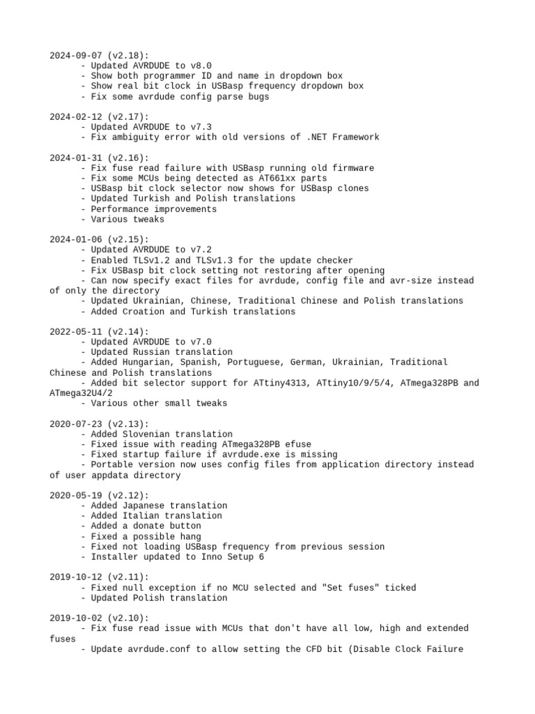AVRDUDE Updates and Features v2.18 | PDF | Command Line Interface ...