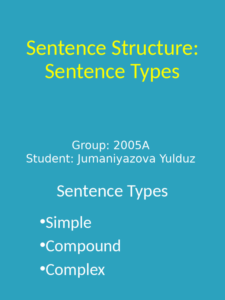 Understanding Sentence Structures | PDF | Subject (Grammar) | Sentence ...