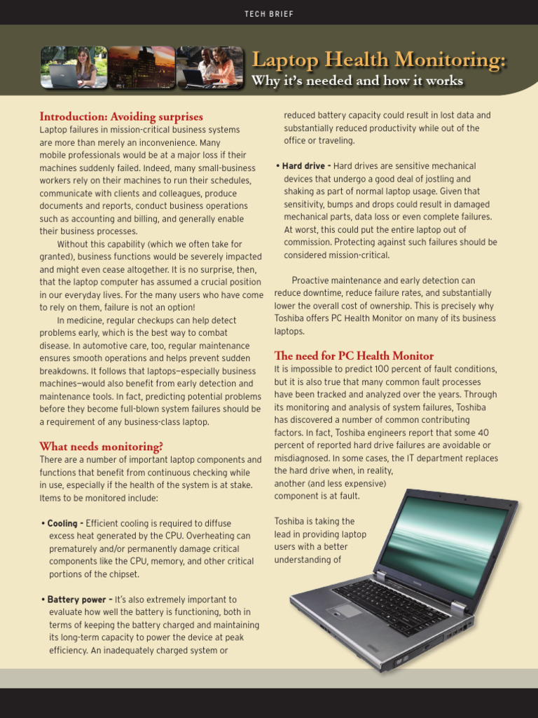 Enhancing Laptop Reliability with PC Health Monitor | PDF | Laptop ...