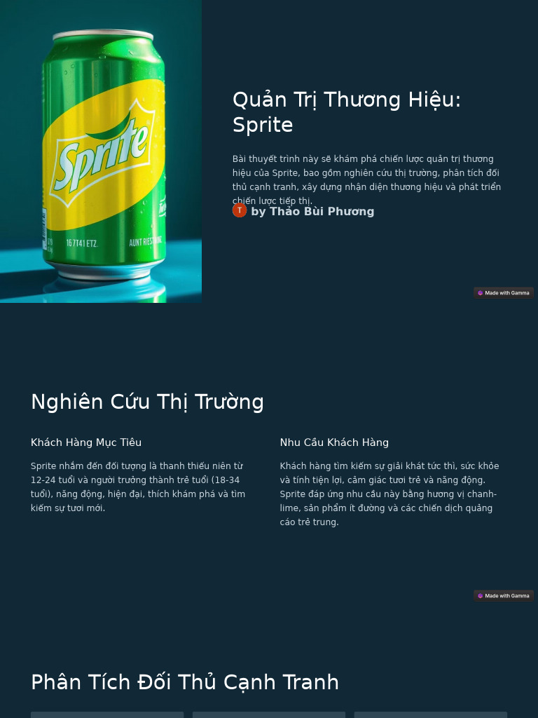 Quản Trị Thương Hiệu: Sprite | PDF