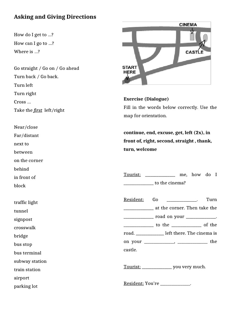 Directions: Asking and Giving Guidance | PDF
