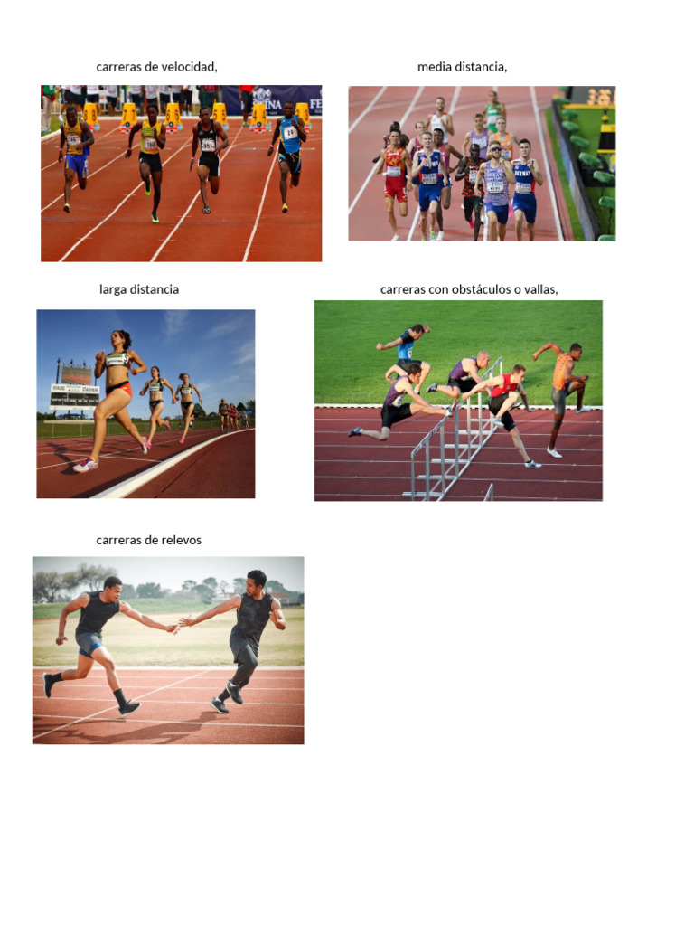 Tipos de Atletismo y Sus Pruebas | PDF
