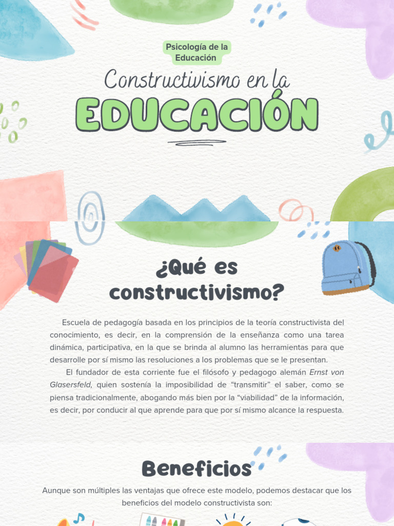 Constructivismo en Educación: Claves y Beneficios | PDF ...