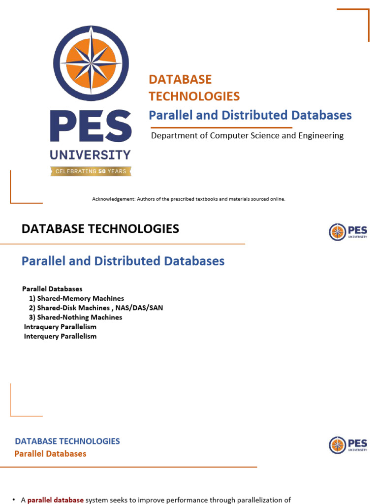 Parallel and Distributed Database Systems | PDF | Map Reduce | Databases